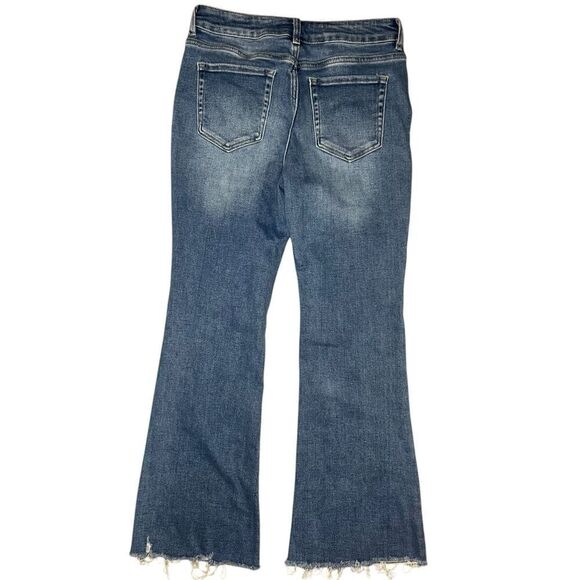 Nature Denim Women’s 13 Flare Jeans High Rise Medium Wash Stretch - Picture 5 of 6